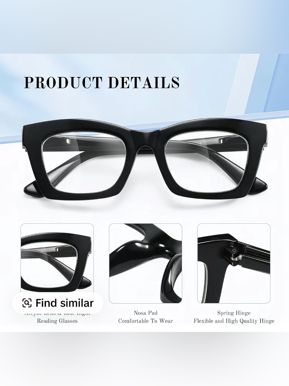 Black Women's Bold Reading Glasses 2.25